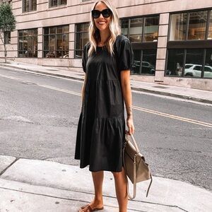 Everlane Tiered Puff Sleeve Dress